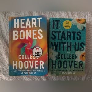 Set of 2 two Colleen Hoover books.  It Starts With Us and Heart Bones paperback